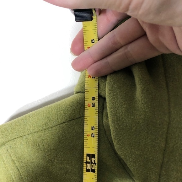 L.L. bean Wool Lined Hooded Jacket Small Women’s Chartreuse Green Coat - Picture 5 of 7